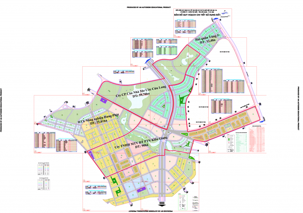Bản đồ tổ hợp dự án Tân Á Đại Thành tại Phú Quốc