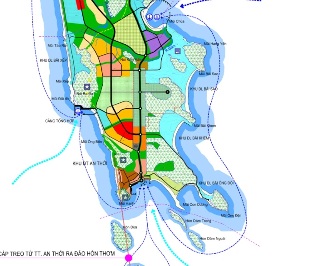 Bản đồ quy hoạch sử dụng đất phường An Thới, thành phố Phú Quốc, tỉnh Kiên Giang
